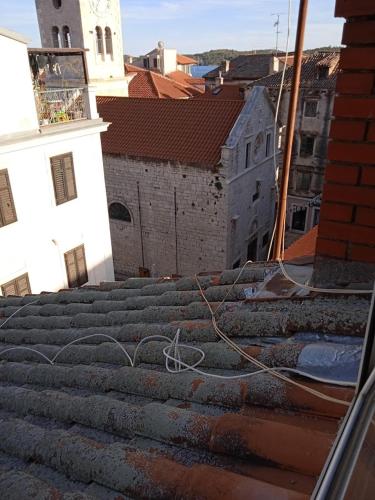 a group of stairs on a roof of a building at Apartment Vinko in Šibenik
