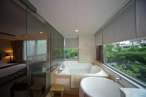 Koupelna v ubytování Art Spa Hotel
