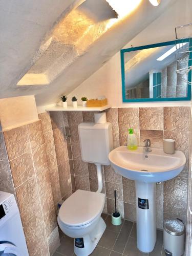Bilik mandi di Chalet con Vista Mozzafiato