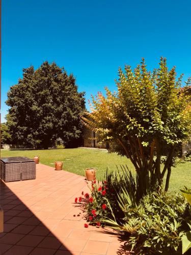 Zahrada ubytování Gîte Au Boom Coeur en options SPA et Repas