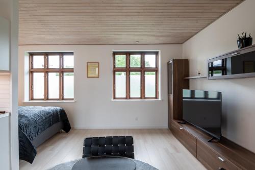 Postel nebo postele na pokoji v ubytování Little studio house