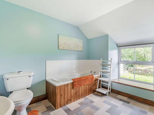 Frongochにある3 Bed in Bala 75914のバスルーム(バスタブ、トイレ、はしご付)