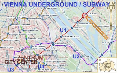 a map of the city of wimbledon underground subway at Yuki's Place - UN-VIC, Danube Beach and Subway near to Downtown Vienna in Vienna