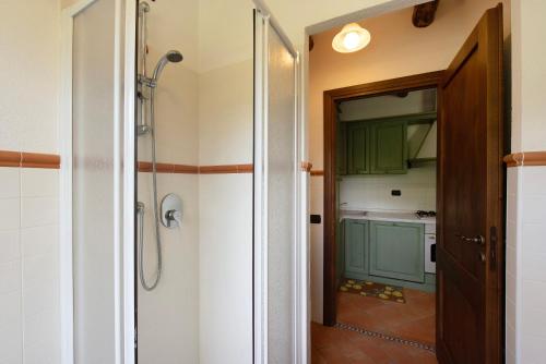a bathroom with a shower and a sink at Ant Ra Prina Verde in Sassello