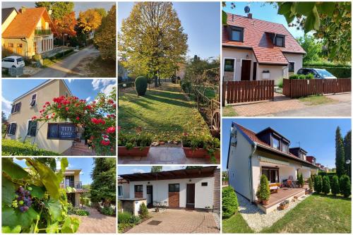 kolaż zdjęć domu w obiekcie Titi Boutique Apartmanok w Bukfurdo