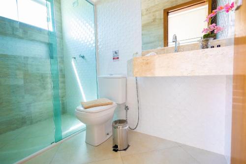 Koupelna v ubytování Rancho paradisíaco c/ 7 suítes no Lago das Brisas