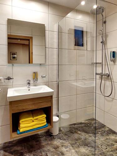 Koupelna v ubytování Apartment Brandau