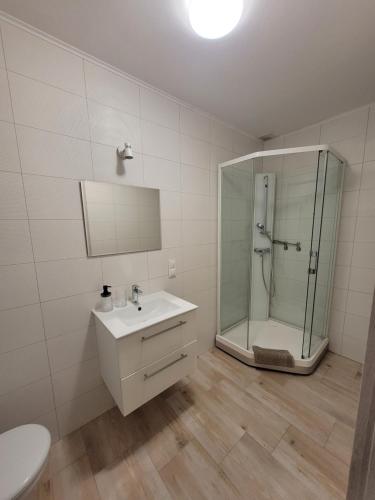 Bilik mandi di Apartamenty Kaszubski Przystanek