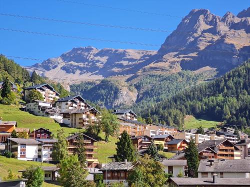 a village in the mountains with a mountain at Lady Hamilton in Leukerbad