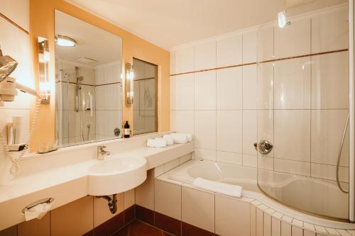 Koupelna v ubytování Hotel Steffner-Wallner