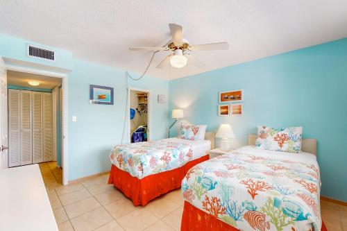 Ένα ή περισσότερα κρεβάτια σε δωμάτιο στο Sweet Beach Retreat