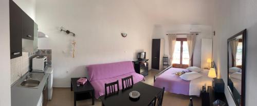 Cama o camas de una habitación en Liani Ammos