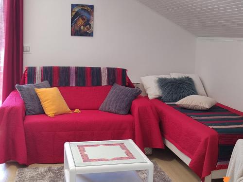 Χώρος καθιστικού στο Apartmani Matija
