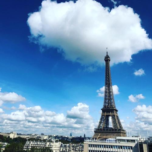 - une vue sur la tour eiffel de Paris dans l'établissement Eiffel Tower Incredible View, à Paris