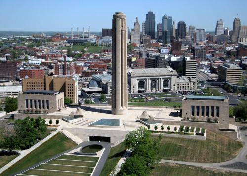 a view of the university of akron with a city at Crowne Plaza Kansas City Downtown by IHG in Kansas City