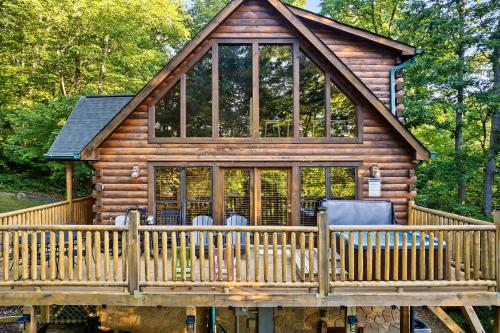 Deja View Serene Mountain Cabin for a Family Get-away with a Hot tub Sauna Fire pit that is Pet Friendly photo 17