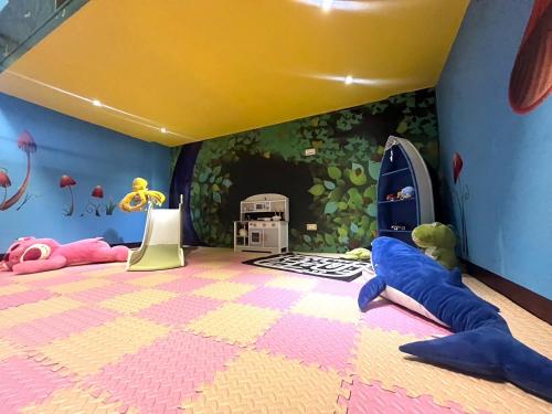 澎湖藍海會館Blue Ocean Inn Penghuにあるベッド