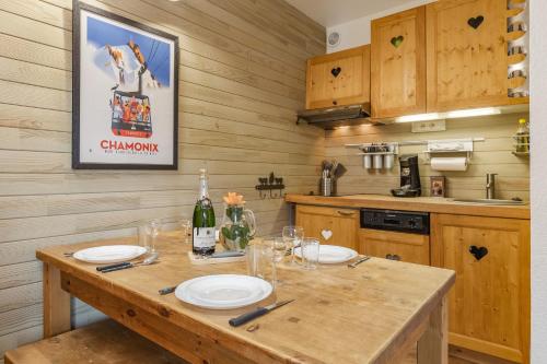 Kuchyň nebo kuchyňský kout v ubytování Chamonix Sud - Balme 407 Happy Rentals