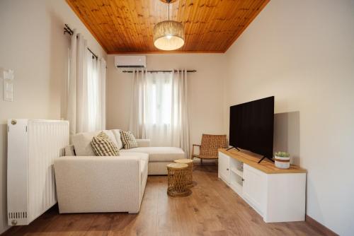 Et tv og/eller underholdning på Liatiko Cottage House