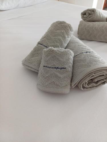 Postel nebo postele na pokoji v ubytování nonnacampagna