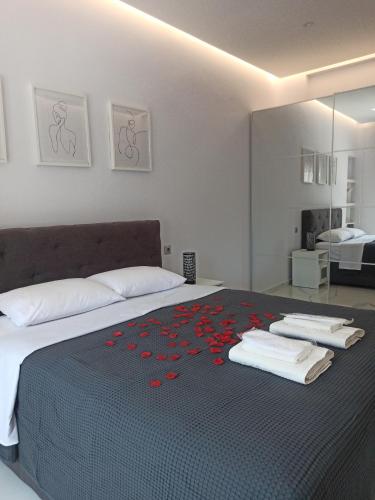 Letto o letti in una camera di Athonos Secret Diamond
