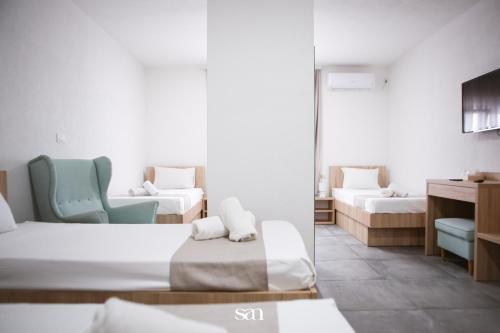 Ένα ή περισσότερα κρεβάτια σε δωμάτιο στο Hotel San Međugorje