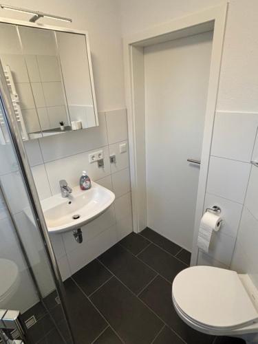 Koupelna v ubytování Ferienwohnung in Solingen-Mitte
