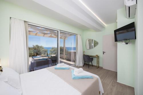 Ένα ή περισσότερα κρεβάτια σε δωμάτιο στο Villa Daisy