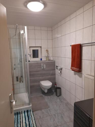 Koupelna v ubytování Haus am Hügel