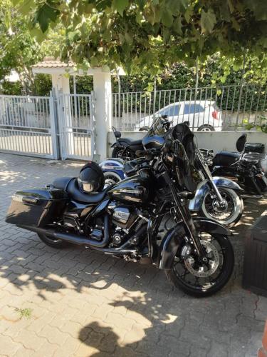 a couple of motorcycles parked next to each other at AceroRosso B&B in Salerno