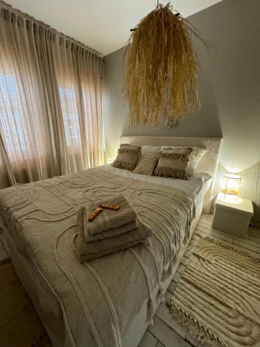 Postel nebo postele na pokoji v ubytování Apartament Lux Nowe Ogrody 1 Poznań 24h meldowanie lotnisko targi
