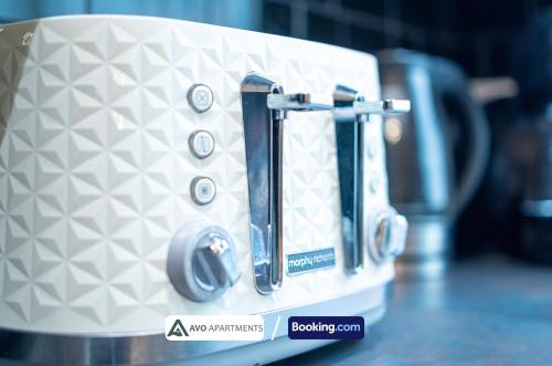 a toaster sitting on top of a counter at Bessemer House Sheffield in Sheffield