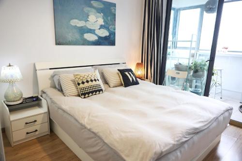 Giường trong phòng chung tại 大世界