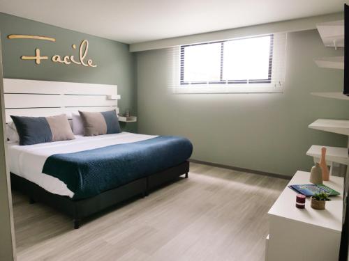 Postel nebo postele na pokoji v ubytování Facile habitaciones