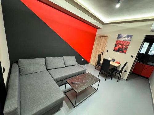 Χώρος καθιστικού στο Samurai apartments -Catrin-