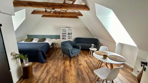 Χώρος καθιστικού στο Altstadtstudio Straubing