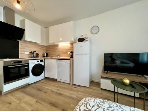 Kuchyň nebo kuchyňský kout v ubytování Cosy Home Bertrange