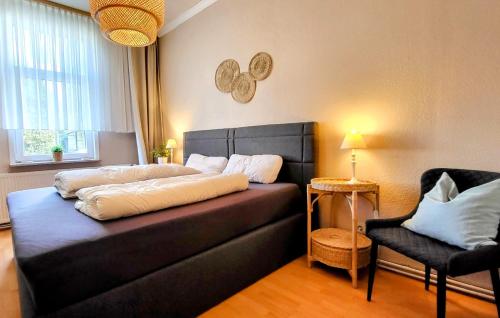 Postel nebo postele na pokoji v ubytování HIRSCH Apartment Fuchsbau - zentral - Garten