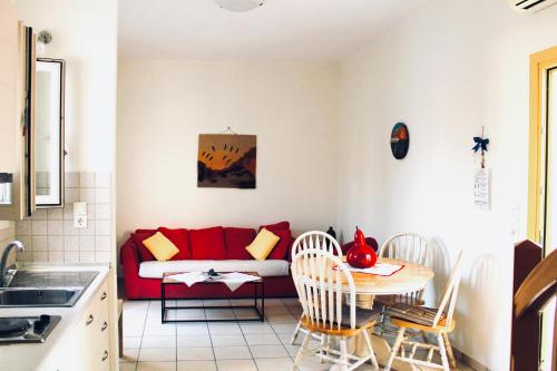 Posezení v ubytování Astyvillas