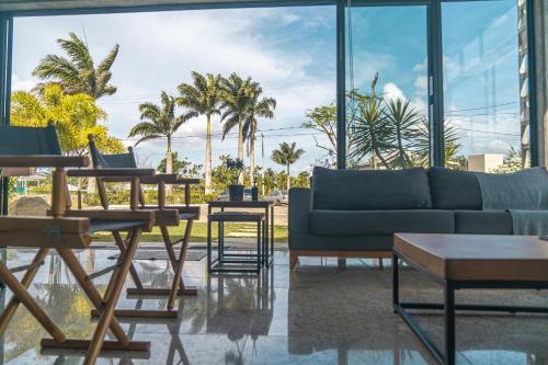 Χώρος καθιστικού στο Refúgio cheio de estilo para dias de sossego