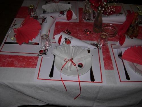 a table with a red and white table cloth with a plate at Hani Zemenou in Arachova