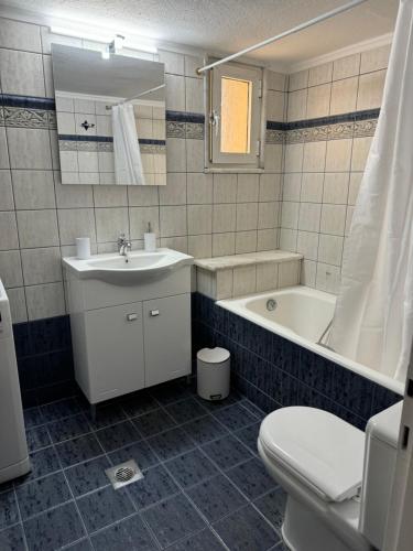 アレクサンドルポリスにあるMargi Homeの洗面台、浴槽、トイレを備えたバスルーム