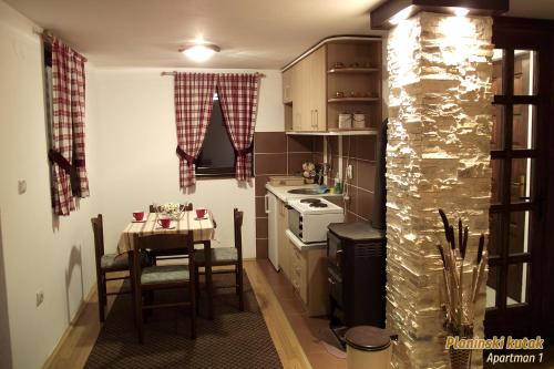 Kuchyň nebo kuchyňský kout v ubytování PLANINSKI KUTAK Tara - Apartman 1