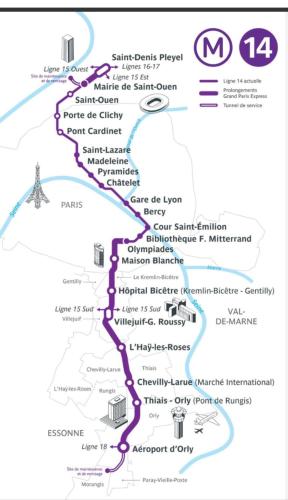 a map of the china subway line at Renovated Charming Apt Ideal to visit Paris in Clichy