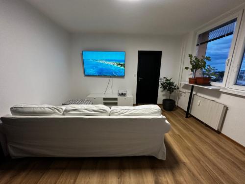Postel nebo postele na pokoji v ubytování Hodonín Centre View