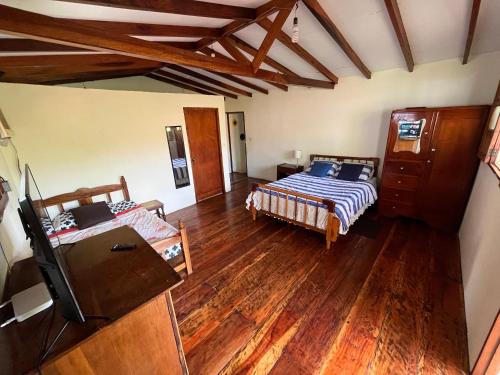Una cama o camas en una habitación de Casa de playa Los Moncada