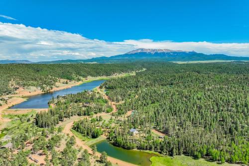an aerial view of a river and trees at Aspen Haven - Mountain Retreat BBQ Scenic Views in Divide