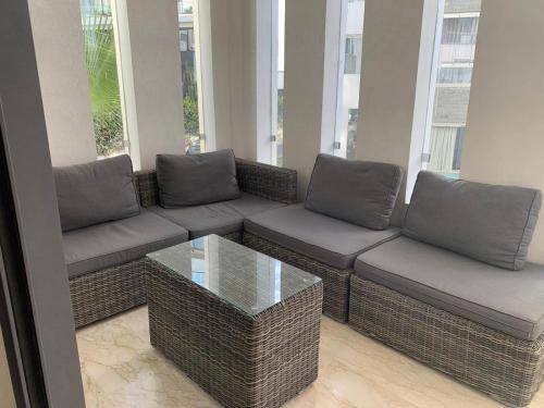 Ein Sitzbereich in der Unterkunft Résidence Hivernage