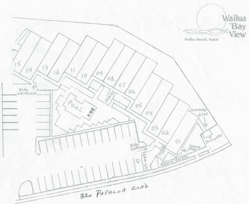Půdorys ubytování Stunning Oceanfront View Top Floor Condo at Wailua Bay View