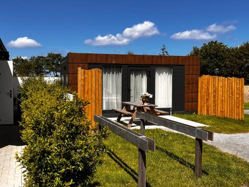 Zahrada ubytování B&B Privé Tiny House Bij Zee